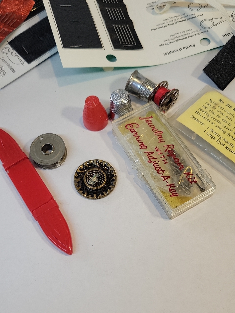 Sewing Notions Lot with Thread Spools & Scissors - Multi - Picture 13 of 17